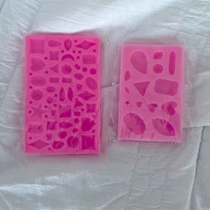 2pc Jewels Gemstones Flexible Silicone Mold fondant Chocolate cake decor Topper